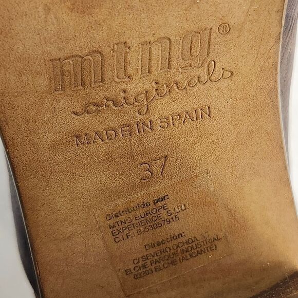 MTNG ORIGINAL Made in Spain Madino Testa Ankle Open Toe Boot Bootie sz 37 - Picture 6 of 8